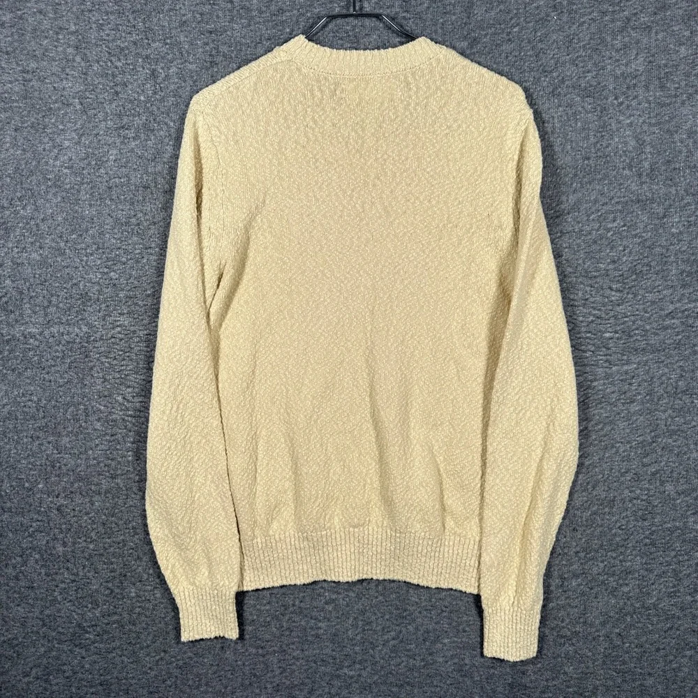NEW Samsoe Ray Crew Neck Sweater Mens XS Castle Wall Beige Textured Knit NWT